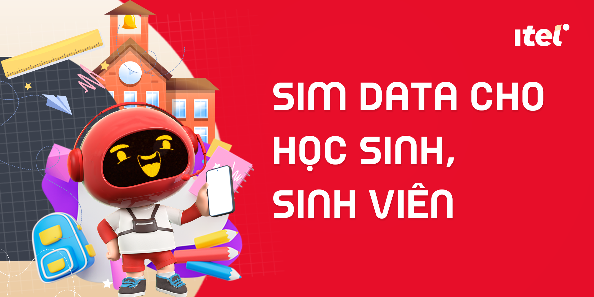 SIM data hoà mạng bao đã cho học sinh, sinh viên